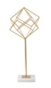 Geometrikus asztali dekoráció 40 cm, arany-fehér - CARRES