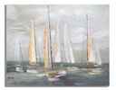 Vászon kép, hajók a tengeren, 100x80 cm - SIOFOK