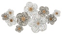 Fali dekoráció virágokkal, feher, antracit, arany - FLOWER POWER