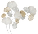 Fali dekoráció, ginko biloba levelék, ezüst, arany - GINKO