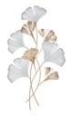 Fali dekoráció, ginko biloba, fehér, arany - GINKO