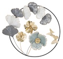 Növénymintás kerek fali dekoráció, arany - MISE EN ABIME