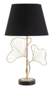 Asztali lámpa 60 cm, ginko biloba levél mintás, fekete, arany - GALIA