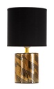 Asztali lámpa 28 cm, fekete, arany - CALIA