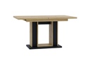 Étkezőasztal 140-180 cm, tölgy, fekete - FORET NOIRE