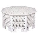 Dohányzóasztal marokkói stílus, fehér - IZMIR