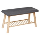 Pad, antracit, fa lábakkal - SKAMIA