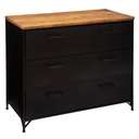 Komód, fekete, tölgy színű - SCOTISH