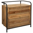 Komód, vessző tölgyszínű - ASIENDA