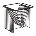 Lerakóasztal üveg, arany fém lábakkal - BOURBON