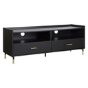 TV állvány, fekete, arany - BONDINE