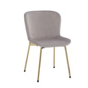 Bársony étkezőfotel, arany lábbal, nude bézs - MILLESIME