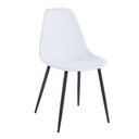 Kül- és beltéri műanyag étkezőszék, fehér - CREPE