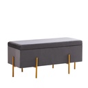 Pad, bársony szürke, arany lábakkal - SALTO