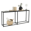 Konzolasztal 160 cm, sötétszürke, grafit - FAX