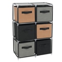 Komód szövet fiókokkal, fekete barna szürke - VOYAGE