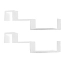 Polc készlet 2 polcos, fehér - CHENILLE