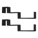 Polc készlet 2 darabos, fekete - CHENILLE