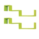 Polc készlet 2 darabos, zöld - CHENILLE