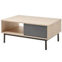 Lerakóasztal, antracitszürke, tölgy színű - BICOLORE