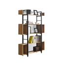 3 polcos polcállvány, fekete, tölgy színű - BIZARRE