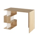 Számítógépasztal polcokkal, sonoma tölgy, fehér - ESCALADE