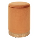 Tárolós puff, okkersárga arany kerettel - ORIENT