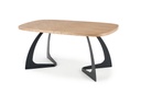 Bővíthető étkezőasztal 160/220 cm, tölgy fekete - VAGUE