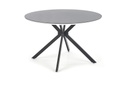 Kerek étkezőasztal, fehér fekete - LAQUERETTE