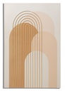 Vászon falikép 80x120 cm, absztrakt geometria, narancssárga - CASCADE