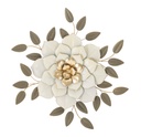 Fali dekoráció, virág, fehér zöld - CAMELIA