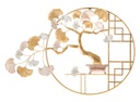 Fali dekoráció, ginkgo biloba, ezüst arany - TOKYO