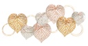 Fali dekoráció, szívek, arany - ANNEAUX