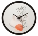 Falióra, rózsa mintával, fekete fehér - ROSE