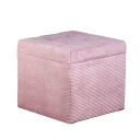 Ülőkés kordbársony tároló puff, púder rózsaszín 50 cm - MADISON