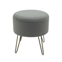 Kordbársony ülőke, tárolórésszel arany lábakkal, szürke - BIJOU