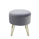 Bársony tároló ülőke, arany lábakkal, halvány lila - BIJOU