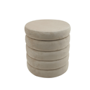 Bársony ülőke tárolórésszel, krémszinű - RONDOUDOU