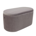 Ovális bársony ülőke, tárolórésszel, pasztell lila - SHEHERAZADE