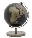 Asztali dekoráció, földgömb 28 cm, fekete arany - GLOBE