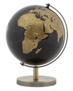 Asztali dekoráció, földgömb 17 cm, fekete bronz - GLOBE