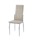 Étkezőszék, műbőr bézs króm lábakkal - FIFI