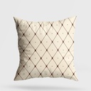 Díszpárna 43x43, bézs, rácsozott - LOSANGINE