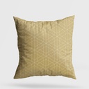 Díszpárna 43x43, mustársárga, geometriai mintás - PAQUERETTE