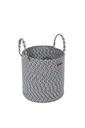 Fonott pamutkosár, 35 cm, Szürke - AGOZ