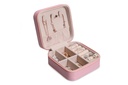Műbőr ékszerdoboz, rózsaszín - CHERI