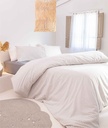 Ágyneműhuzat 4 db-os szett 220x200 cm, törtfehér, világos szürke - DODOSHKI