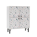 Mintás komód, fehér - ACAPULKO