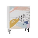 Mintás komód, fehér tölgy - ACAPULKO