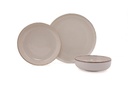 Porcelán étkészlet, 12 db-os, bézs - MING